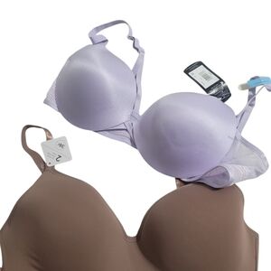 Lavender and Brown Bras Set